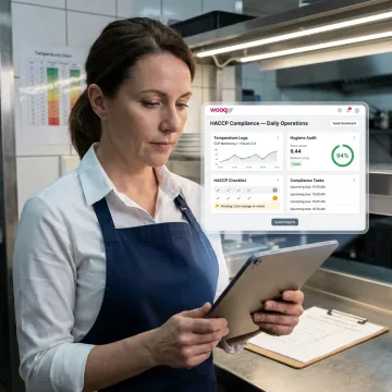 HACCP compliance software dashboard for food safety