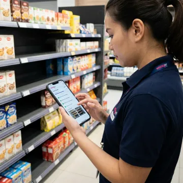 Retail associate using mobile execution software