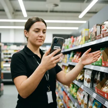 Planogram compliance software on a mobile device