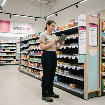 Visual merchandising audit software used in a retail store