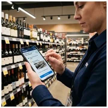Alcohol beverage retail execution software on mobile device