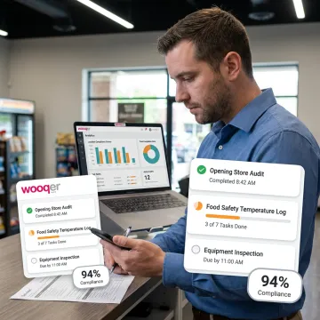 Retail and restaurant operations software dashboard