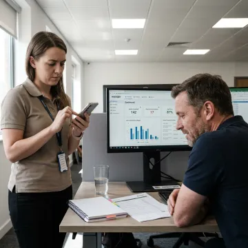 Digital audit workflow on mobile and dashboard