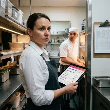 Restaurant manager using compliance software