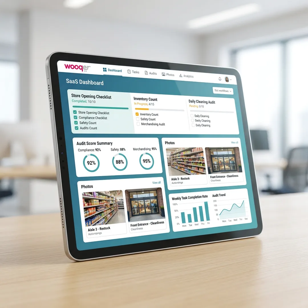Digital operations workflow on tablet