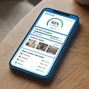 Franchise compliance software dashboard