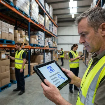 Distribution center audit software on tablet