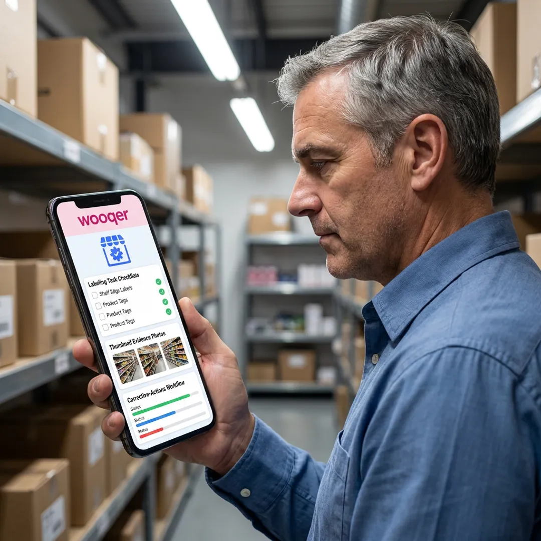 Manager reviewing compliance workflow dashboard