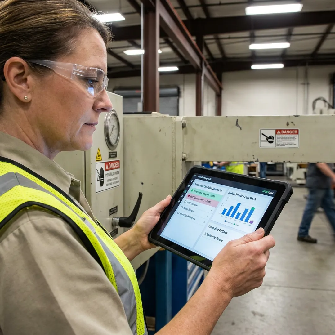 Manufacturing quality audit software dashboard