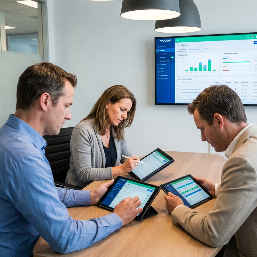 Team managing digital inspection workflows