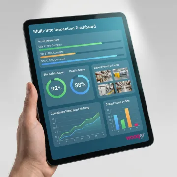 Inspection management software dashboard