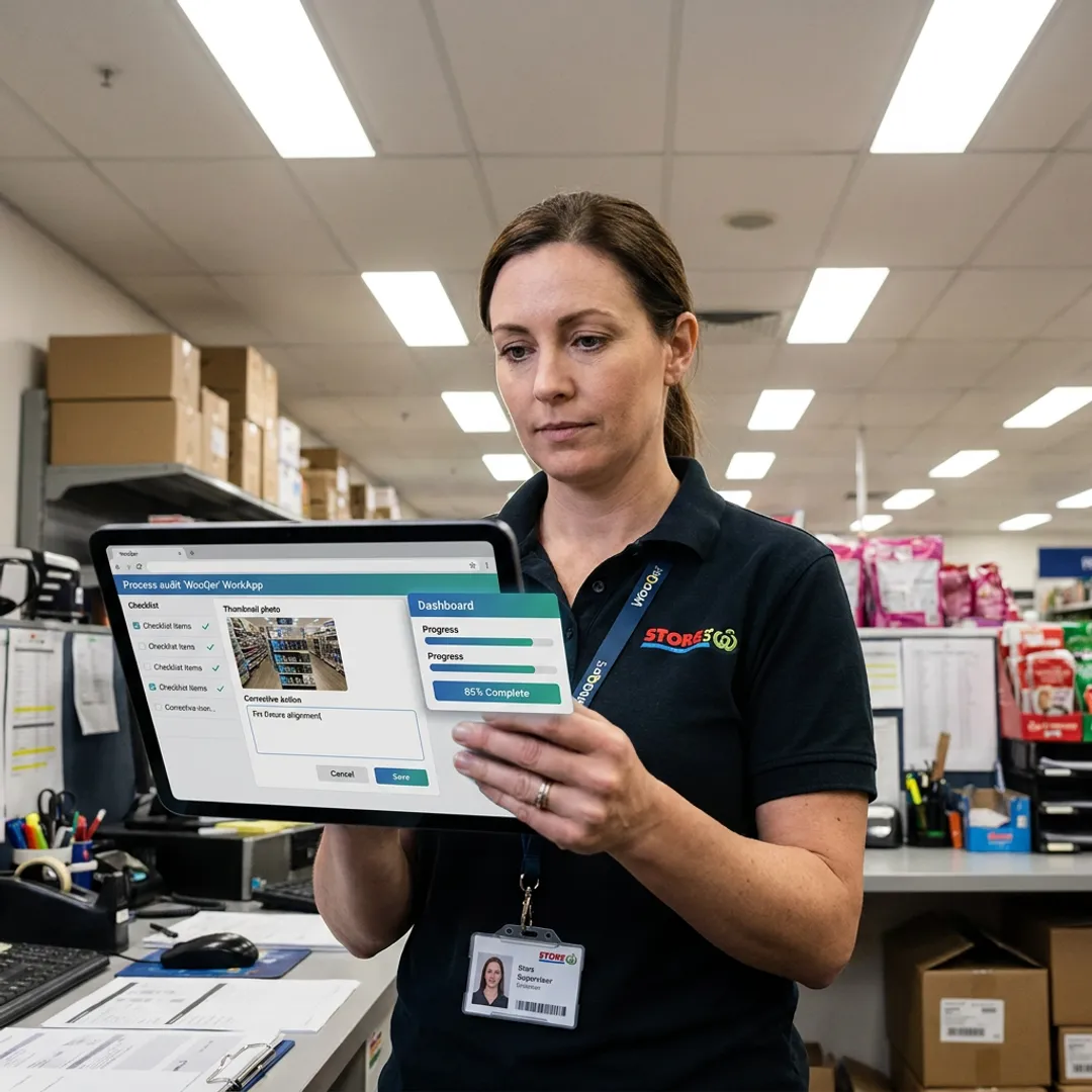 Frontline audit workflow on mobile app