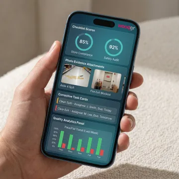 Mobile compliance inspection software dashboard