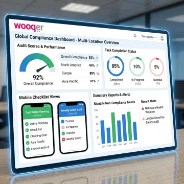 Compliance tracking software dashboard for distributed teams