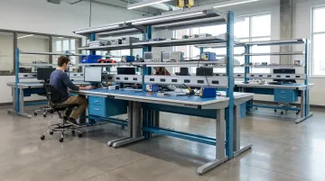 Workplace Modular Systems heavy-duty lab workstation product line configured for university research