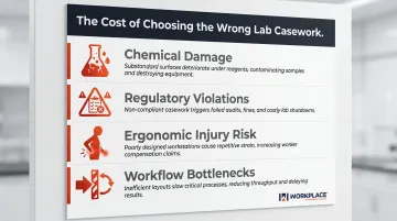 Four critical lab casework failure consequences affecting safety cost and productivity