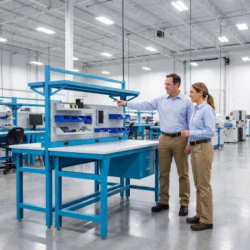 Custom industrial workstation engineered in a U.S. facility