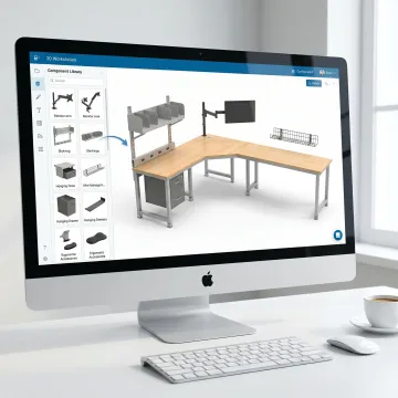 Custom industrial workstation configured online