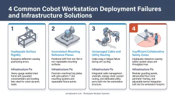 Four common cobot workstation deployment failure causes and infrastructure solutions
