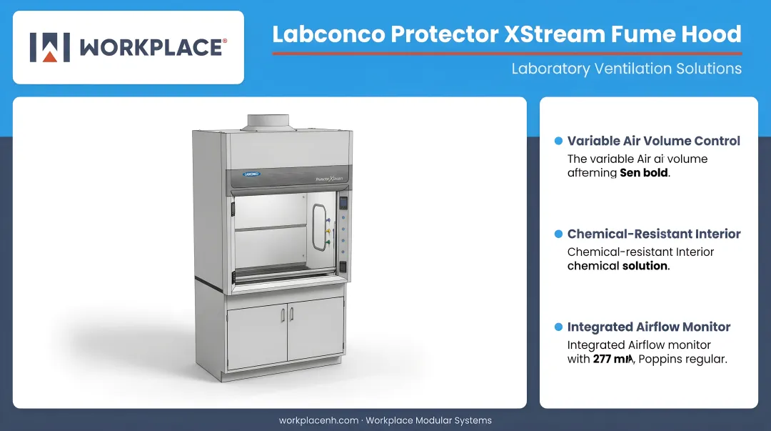 Labconco Protector XStream laboratory fume hood installed in research lab setting