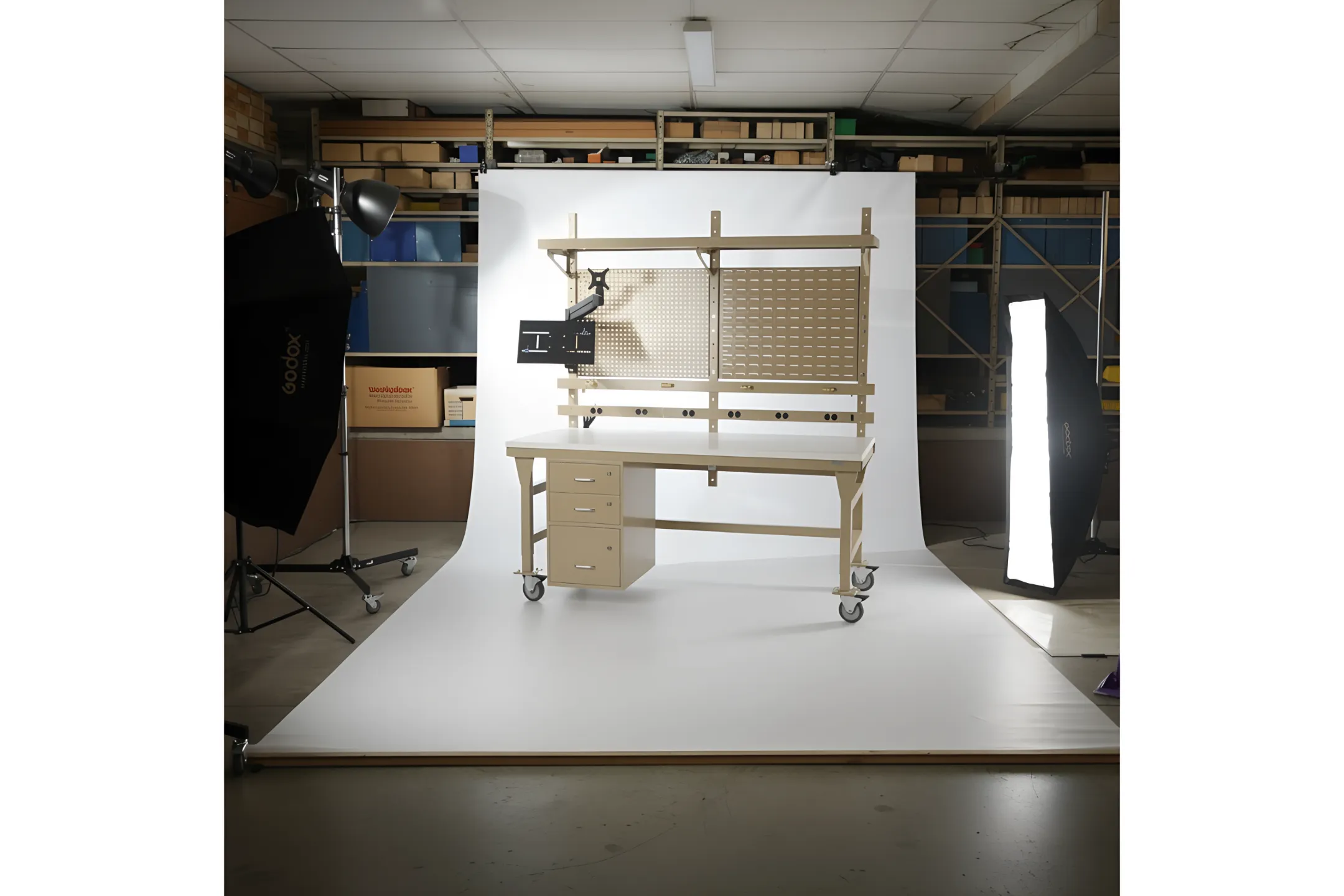 Mobile Computer Workstations with Cabinets