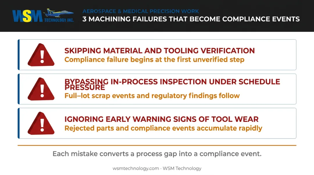Three common precision machining mistakes causing aerospace medical part failure