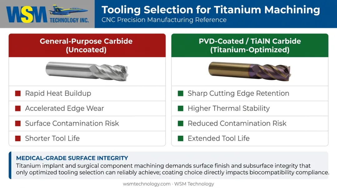 Titanium machining tooling coatings comparison PVD TiAlN versus uncoated carbide