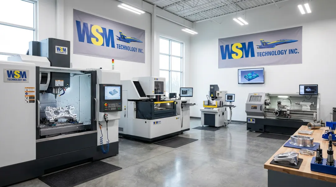 WSM Technology precision machine tool equipment portfolio displayed in facility showroom