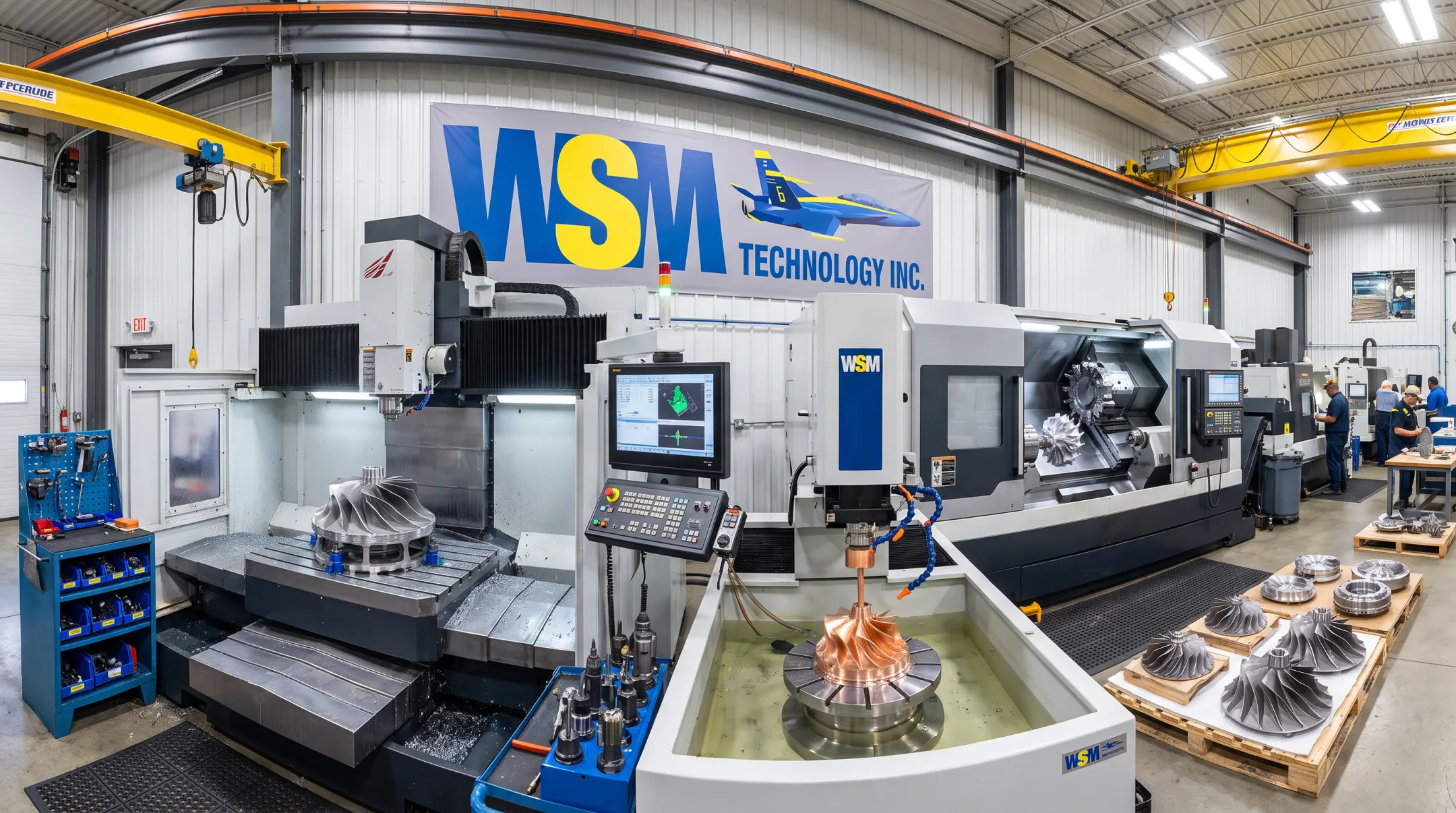 WSM Technology multi-axis milling and EDM machines for wheel production