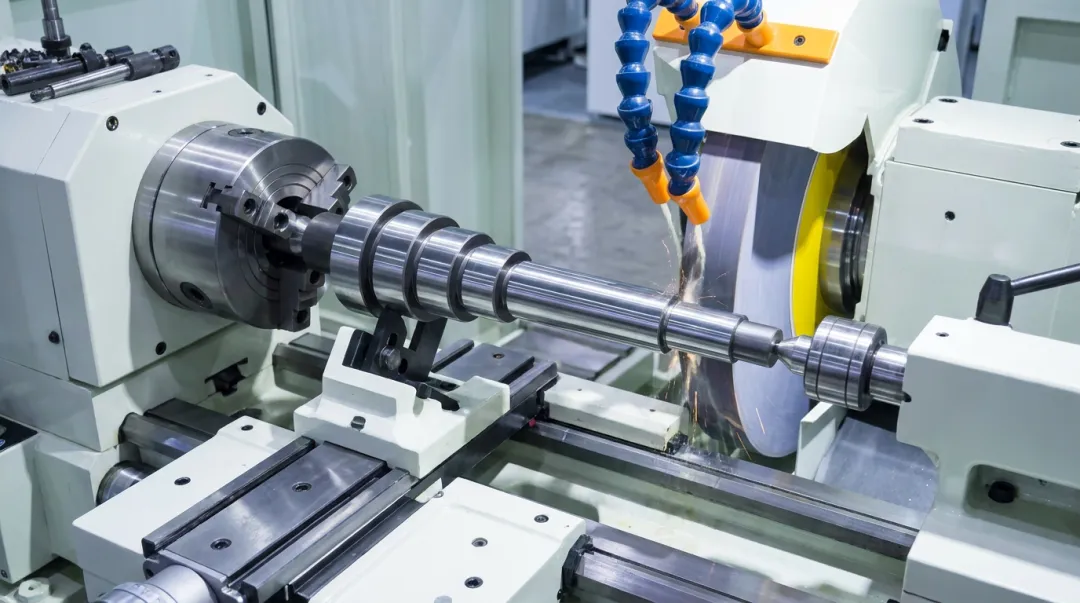 Precision cylindrical grinding machine producing tight-tolerance cutting tool blanks and shafts
