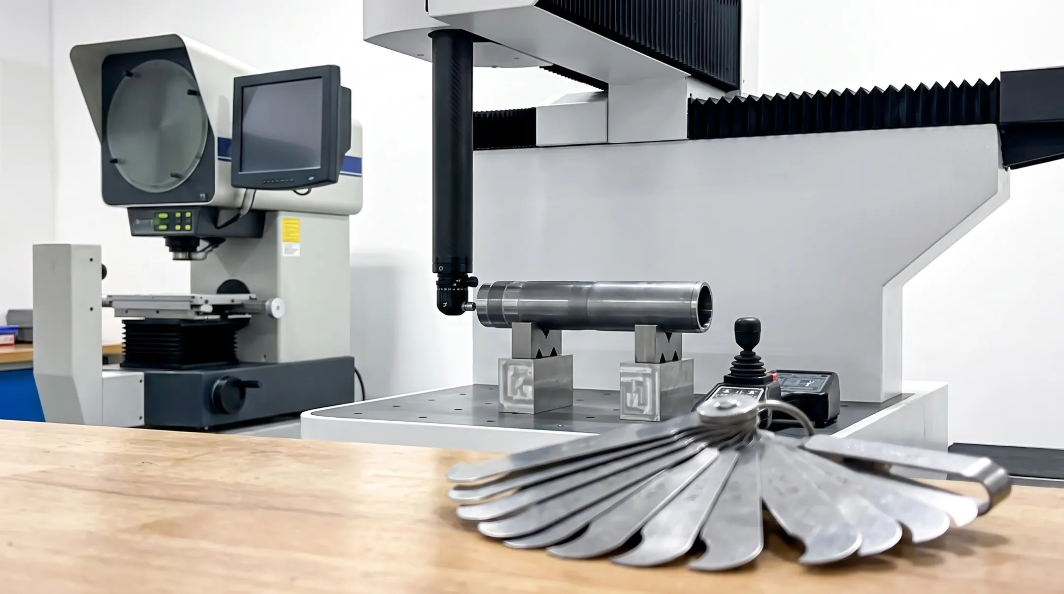 Radius gauge and CMM inspection tools for verifying machined bore profiles