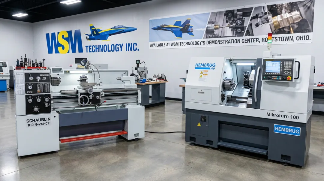Schaublin precision CNC lathe and Hembrug hard turning machine at WSM demonstration center