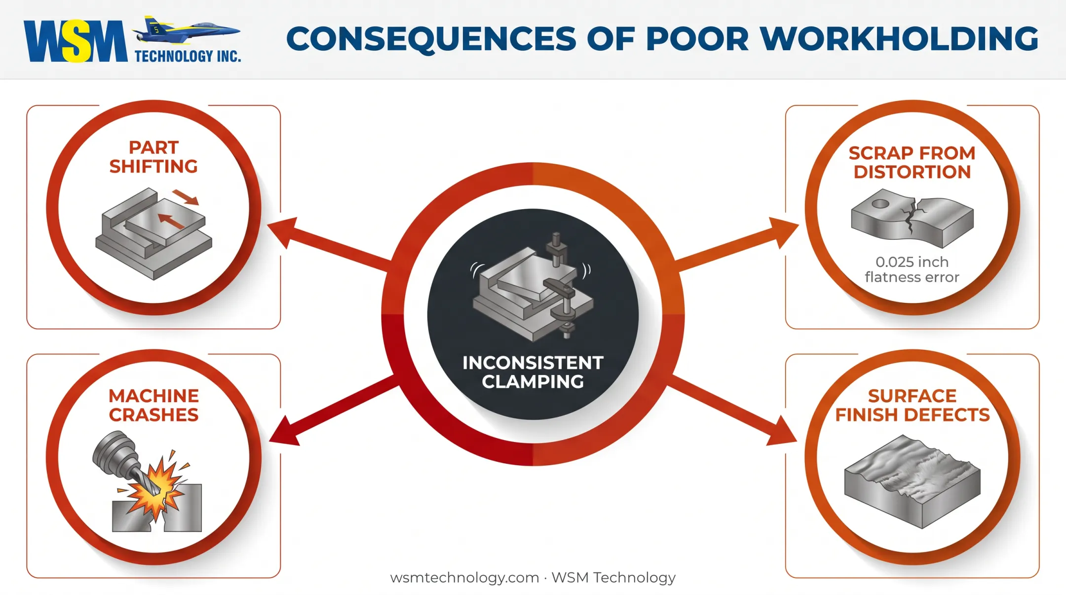 Consequences of inconsistent vise clamping in CNC and EDM machining