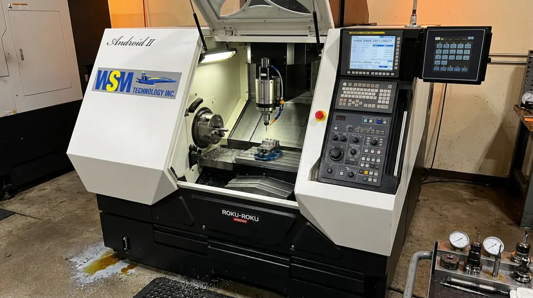 High-speed micro drilling CNC spindle setup with thermal isolation system