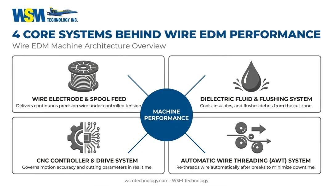 Four core components determining wire EDM machine cutting performance