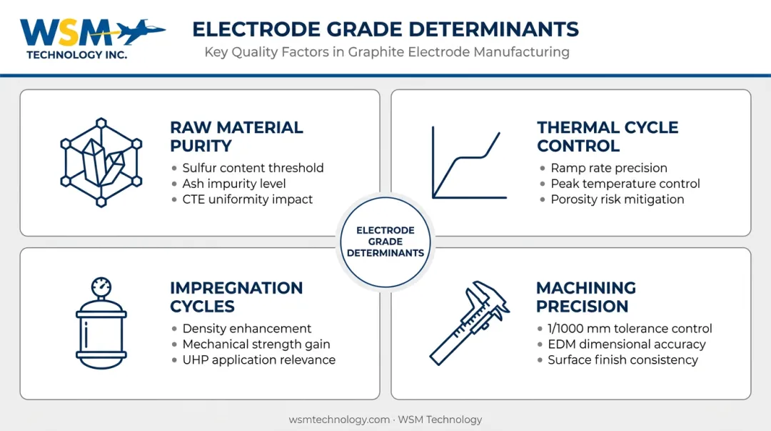 Four key quality factors determining graphite electrode grade and EDM performance outcomes