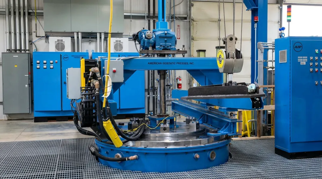 Isostatic pressing equipment used for manufacturing fine-grain EDM graphite electrode stock