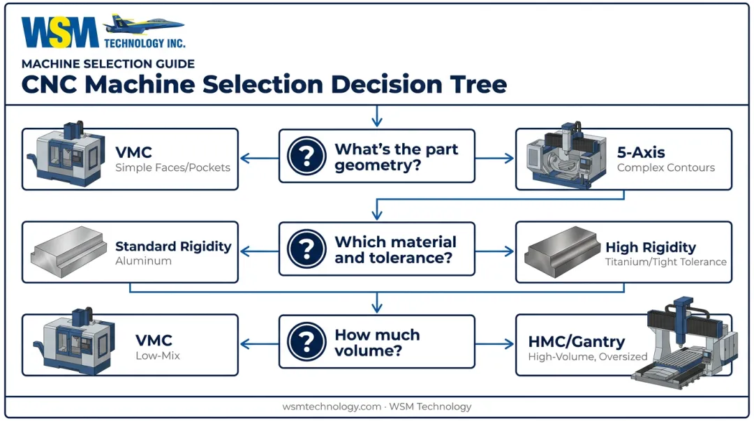 Three-question decision framework for selecting a CNC milling machine