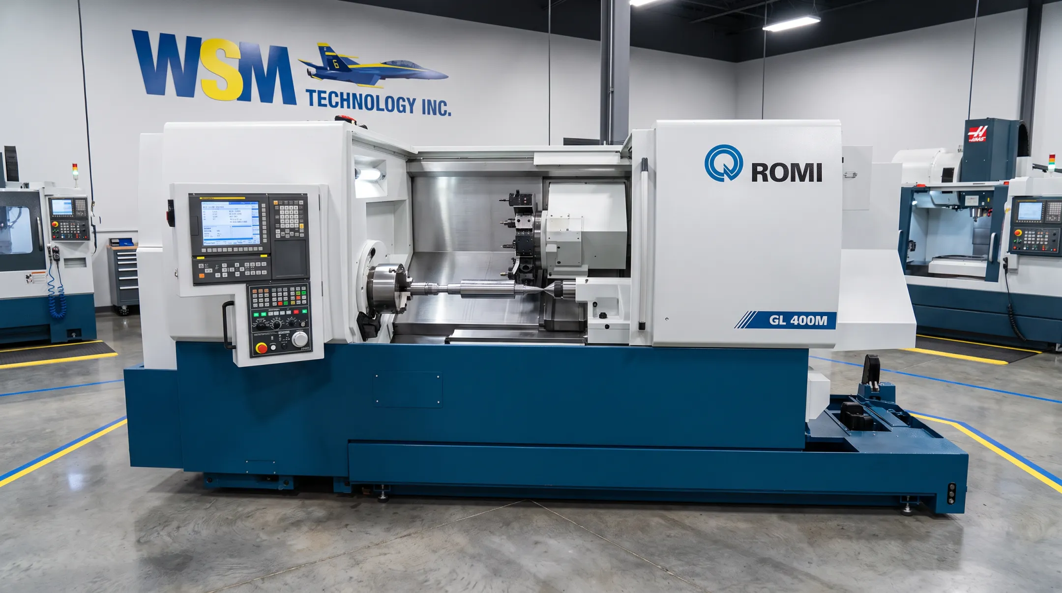 CNC turning center equipment from WSM Technology showroom floor