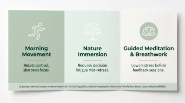 three wellness programming elements and their cognitive benefits for executive retreats