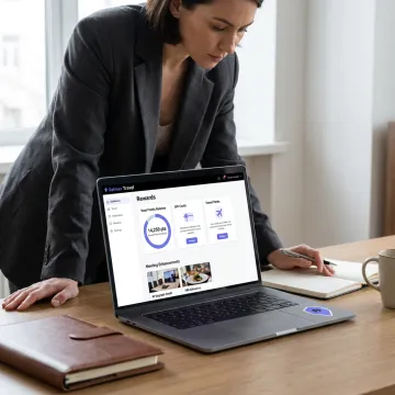 Rewards points dashboard for corporate travel