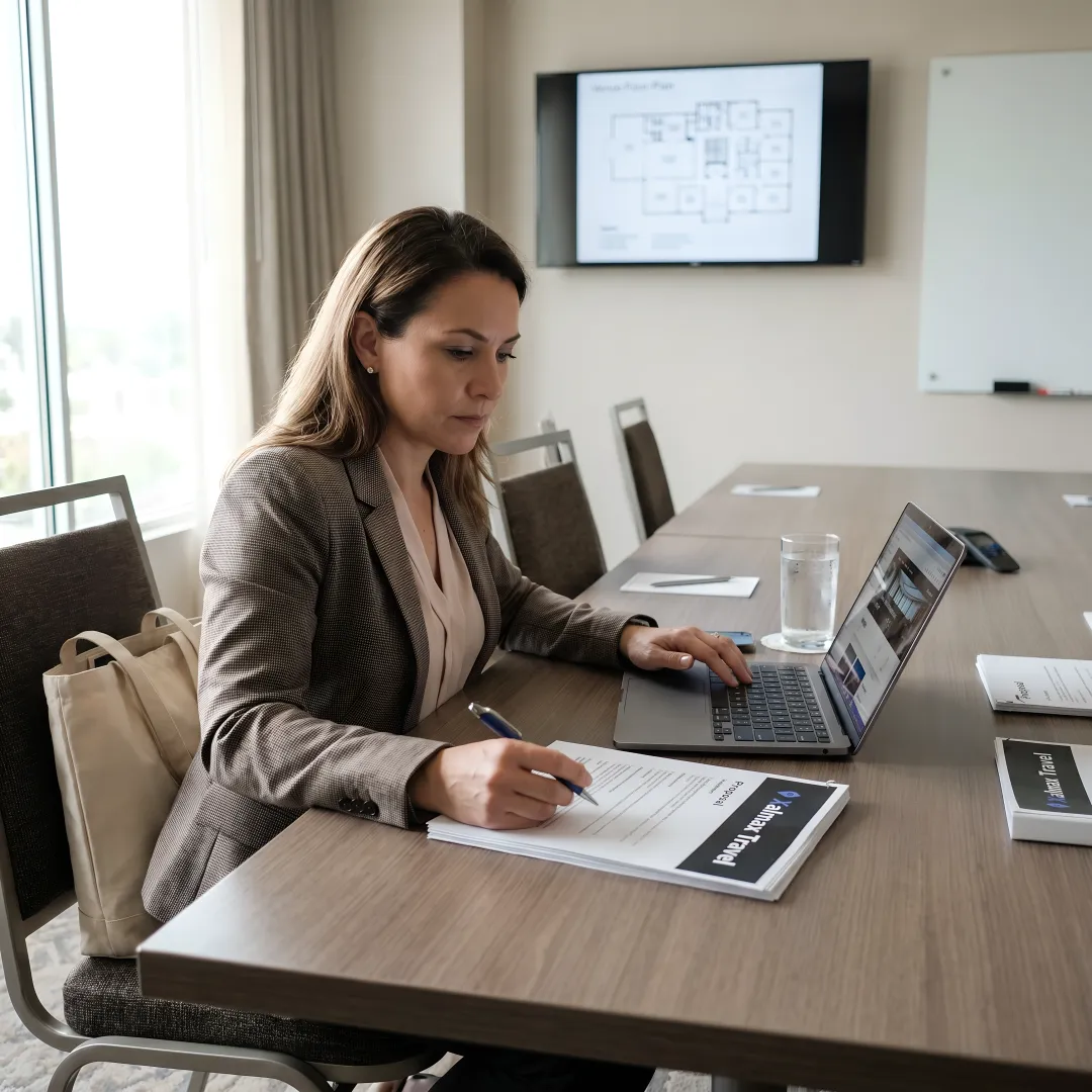 Planner reviewing California retreat venue options