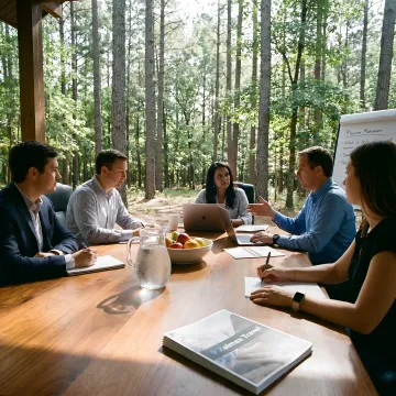 Corporate retreat group at an East Texas venue