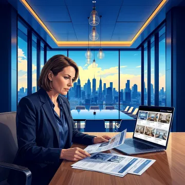 Corporate planner comparing venue proposals