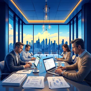 Corporate event planning meeting