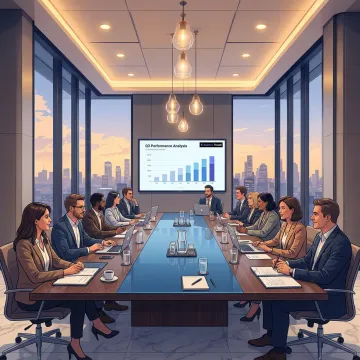 Corporate event venue set for a business meeting