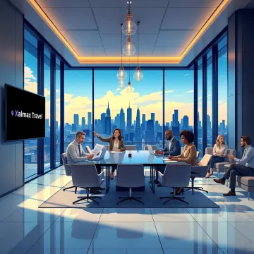 Corporate team collaborating at a retreat venue