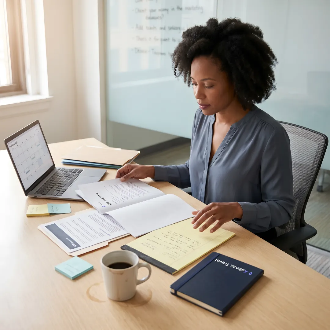 Corporate event planning workflow with venue proposals