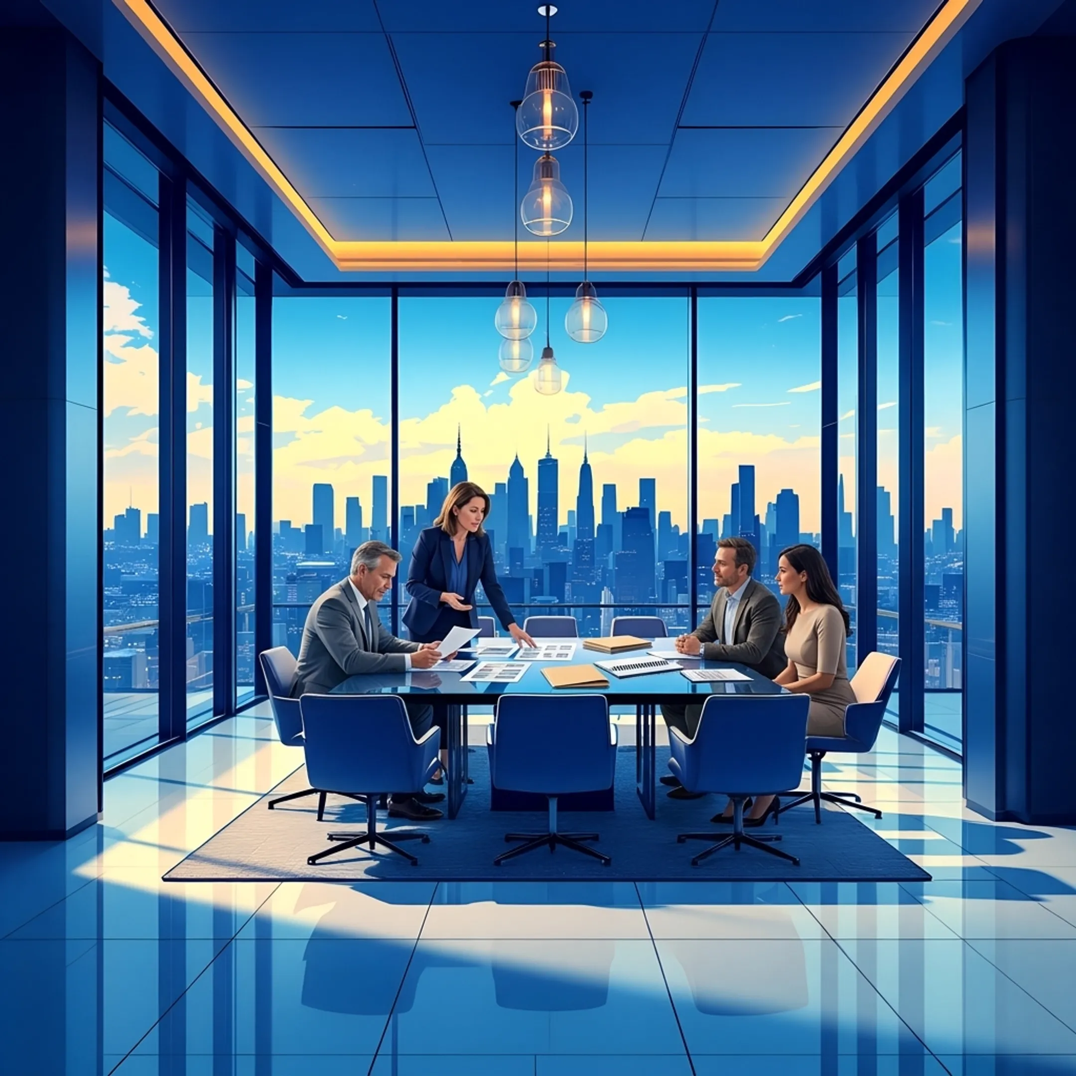 Specialist presenting corporate venue options for a Houston event