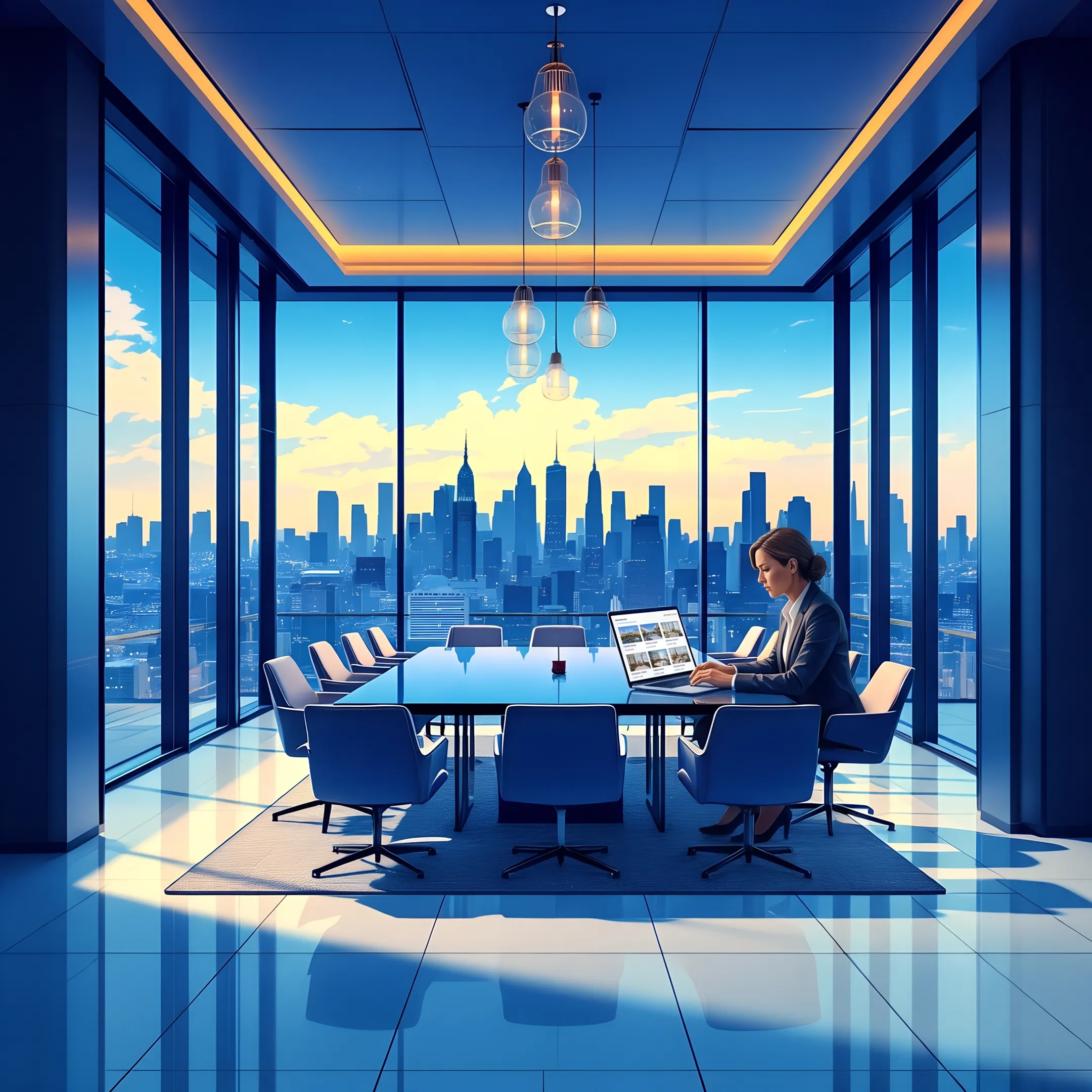 Planner comparing corporate event venue proposals on a laptop